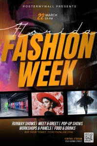 Black Maximalist Fashion Event Poster template