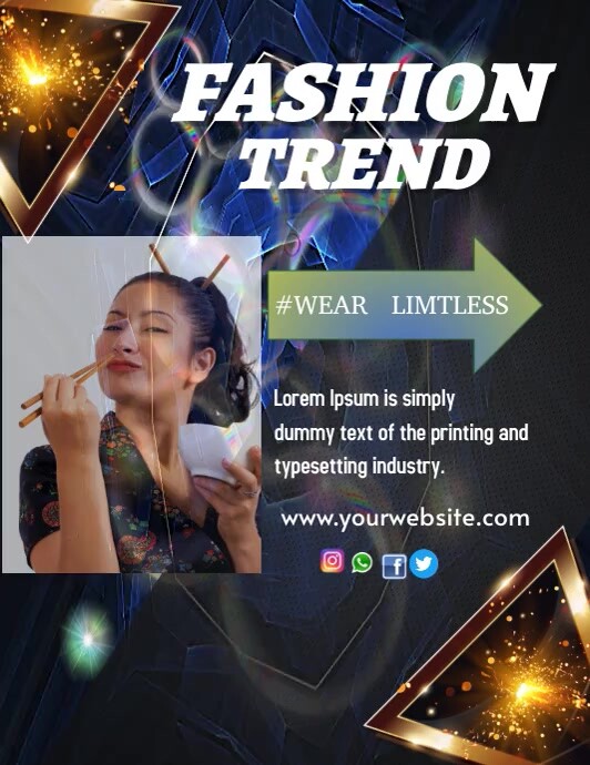 Trend Flyer Black Maximalist Fashion Trend Flyer (us Lett Template | PosterMyWall