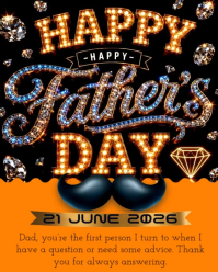 Black Maximalist Father's Day Instagram Portrait Video template
