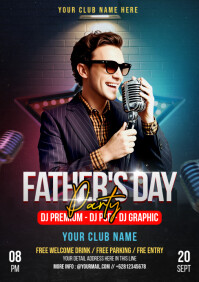Black Maximalist Father's Day Party A5 template