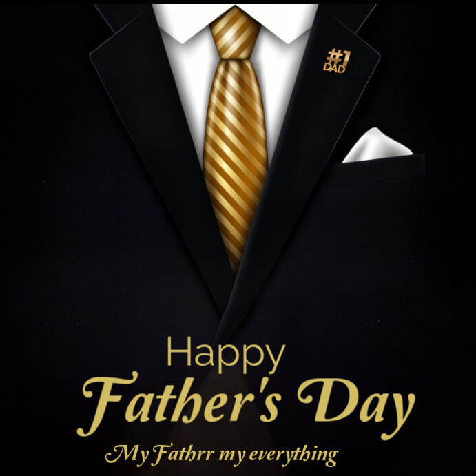 Black Maximalist Father's Day Poster  Instagram Post template