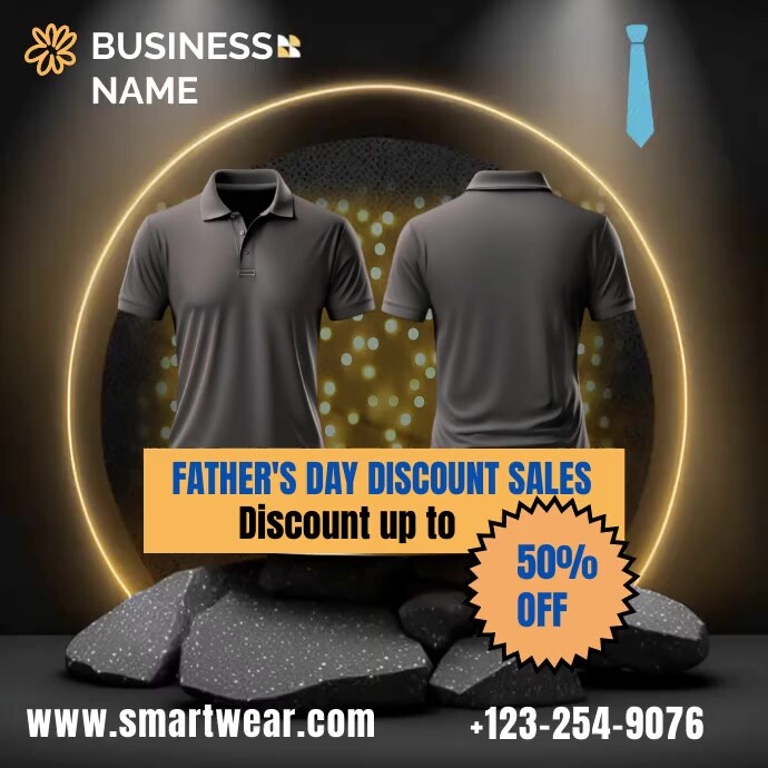Black Maximalist Father's Day Sales  Square ( template