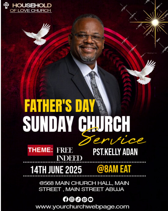 Black Maximalist Father's Day Sunday Church Service Instagram Portrait ...