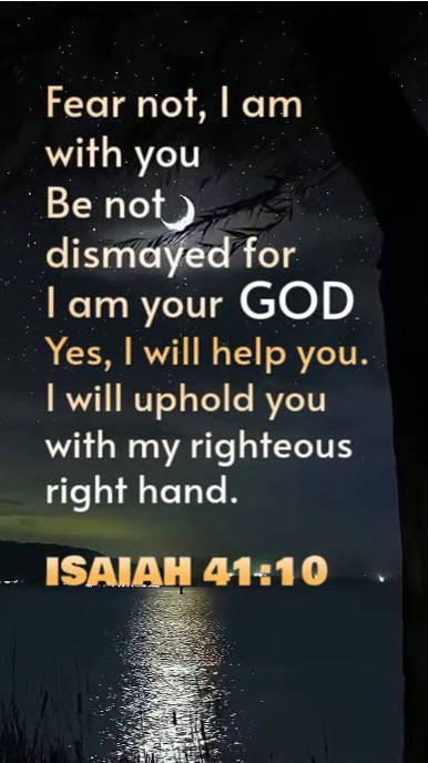 Black Maximalist Fear Not, I Am With You Isaiah 41:10 Bible Verse Video Template  Instagram Story