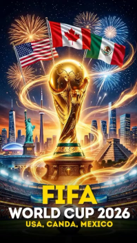 Black Maximalist FIFA World Cup 2026 Instagram Story Video Instagram-verhaal template