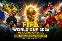 Black Maximalist FIFA World Cup 2026 Poster template