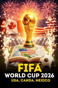 Black Maximalist FIFA World Cup 2026 Poster Video Iphosta template