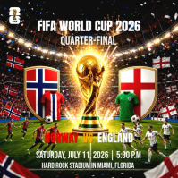 Black Maximalist FIFA World Cup 2026 Quarter-Final Instagram Post Video Iphosti le-Instagram template