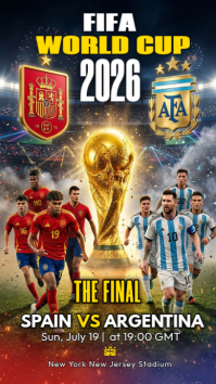 Black Maximalist FIFA World Cup Final 2026 Instagram Story template
