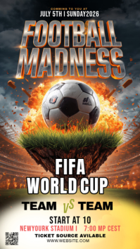 Black Maximalist FIFA World Cup Match Instagram Story Instagram-Story template