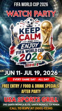 Black Maximalist FIFA World Cup Watch Party Instagram Story template