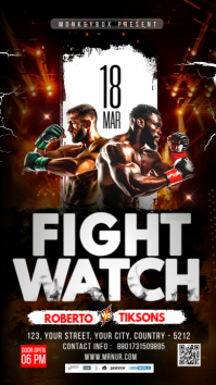 Black Maximalist Fight Watch Instagram Story template