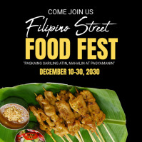 Black Filipino Street Food Festival Instagram Plasing Template