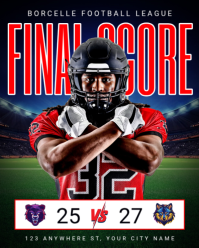 Black Maximalist Final Score Instagram Portrait template