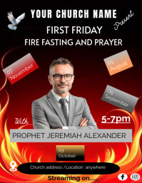 Black Maximalist First Friday Church Events  Flyer (us Letter) Volante (Carta US) template