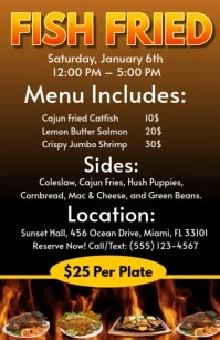 Black Maximalist Fish Fried Tabloid template