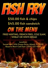 Black Maximalist Fish Fry A4 template
