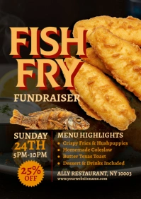 Black Maximalist Fish Fry A5 template