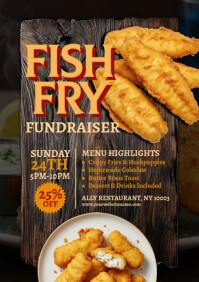 Black Maximalist Fish Fry A5 template