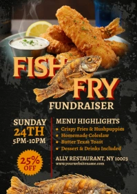 Black Maximalist Fish Fry A5 template