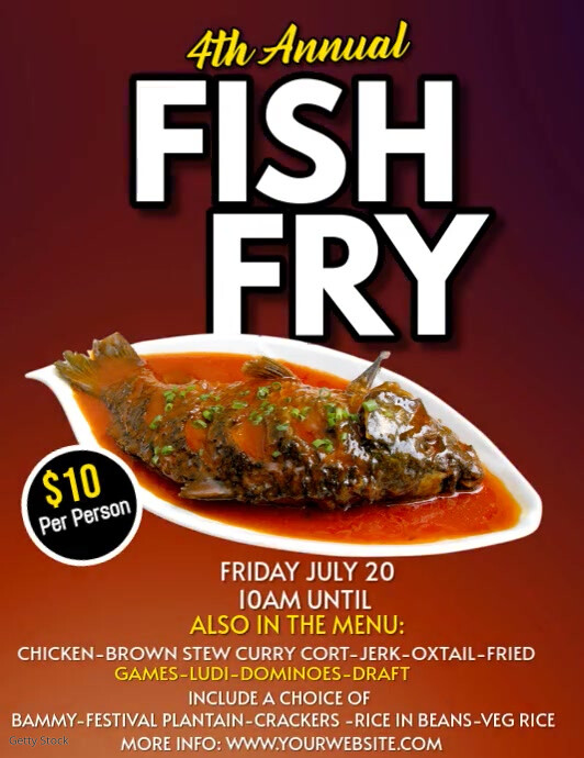Copy of Black Maximalist Fish Fry Flyer (us Letter) | PosterMyWall