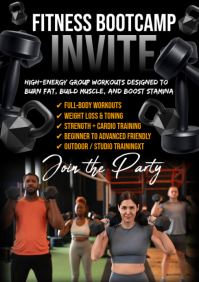 Black Maximalist Fitness Bootcamp  A1 template