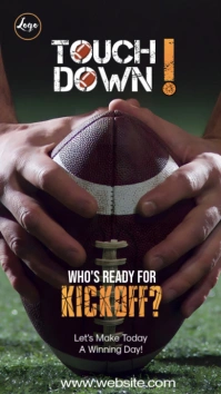 Black Maximalist Flag Football  Instagram Story template