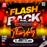 Black Maximalist Flash Back Thursday Flyer Instagram Post template
