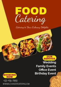 Black Maximalist Food Menu A2 template