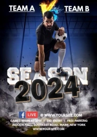 Black Maximalist Football A3 template