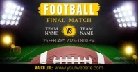 Black Maximalist Football Final Match Facebook Shared Image template