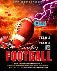 Negro Football Event Instagram Portrait Template