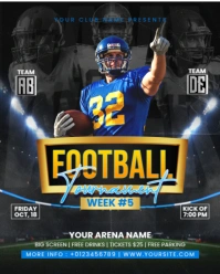 Black Maximalist Football Game Day  Instagram Portrait template