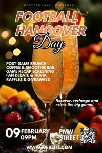 Black Maximalist Football Hangover Night Pinterest Graphic Pinterest-Grafik template