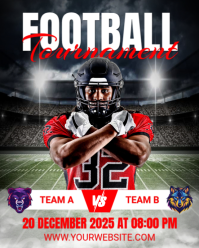 Black Maximalist Football Instagram Portrait template