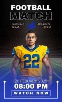 Black Maximalist Football Match Us Legal template