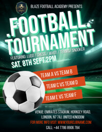 Black Maximalist Football Tournament  Flyer (us Letter) template