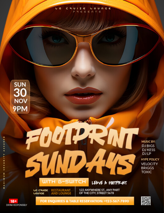 Black Maximalist Footprint Sunday Flyer (us Letter) Template PosterMyWall