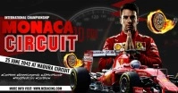 Black Maximalist Formula 1 Grand Prix Event Facebook Shared Image template