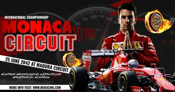 Black Maximalist Formula 1 Grand Prix Event Facebook Shared Image template
