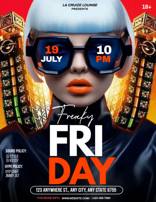 Black Maximalist Freaky Friday  Flyer (us Letter) template