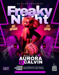Black Maximalist Freaky Friday Night Party Poster/wallboard template