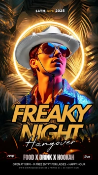 Black Maximalist Freaky Night Party Instagram Story template