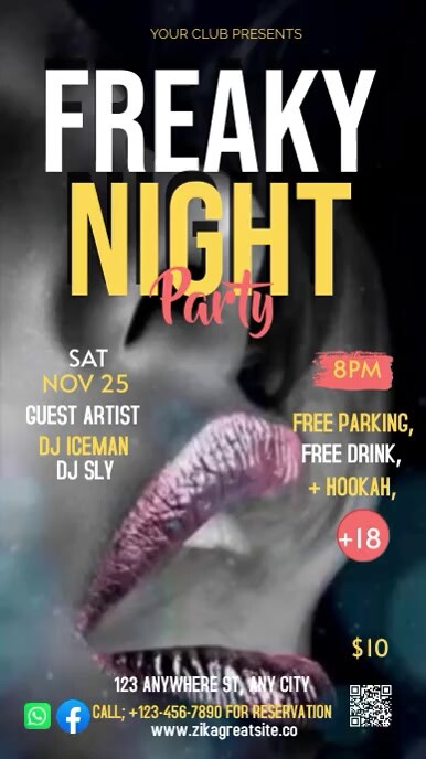 Black Maximalist Freaky Night Party Tiktok Vi Templat | PosterMyWall