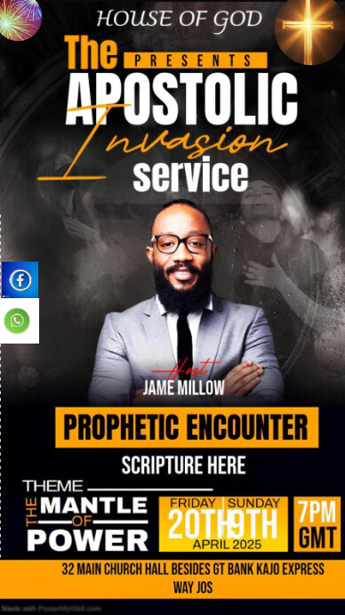 Black Maximalist Friday And Sunday Service Instagram Story template