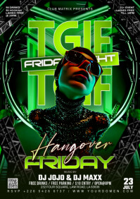 Black Maximalist Friday Hangover  A4 template