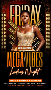 Black Maximalist Friday Mega Vibes Party Instagram Story template