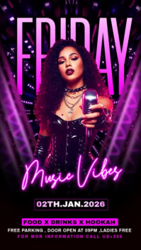 Black Maximalist Friday Music Party Instagram Story template