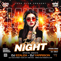 Black Ladies Night Event Kvadrat Template