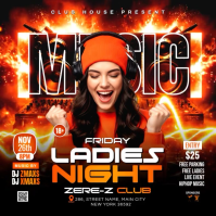 Black Ladies Night 方形(1:1) Template